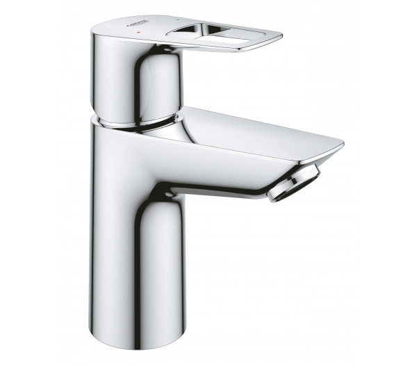 Смеситель для раковины GROHE BauLoop с ограничителем температуры и нажимным донным клапаном, S-Size, хром 