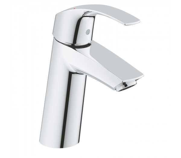 Смеситель для раковины GROHE Eurosmart с нажимным донным клапаном, M-Size, хром 