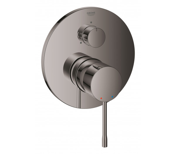 Внешняя часть смесителя для ванны GROHE Essence с переключателем на 3 положения, темный графит глянец 