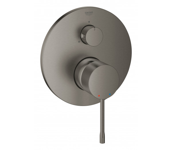 Внешняя часть смесителя для ванны GROHE Essence с переключателем на 3 положения, темный графит матовый 