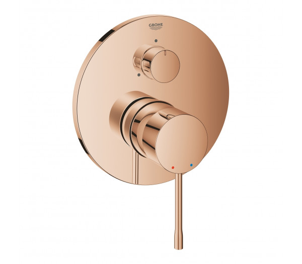 Внешняя часть смесителя для ванны GROHE Essence с переключателем на 3 положения, теплый закат глянец 