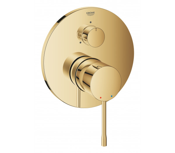 Внешняя часть смесителя для ванны GROHE Essence с переключателем на 3 положения, холодный рассвет глянец 