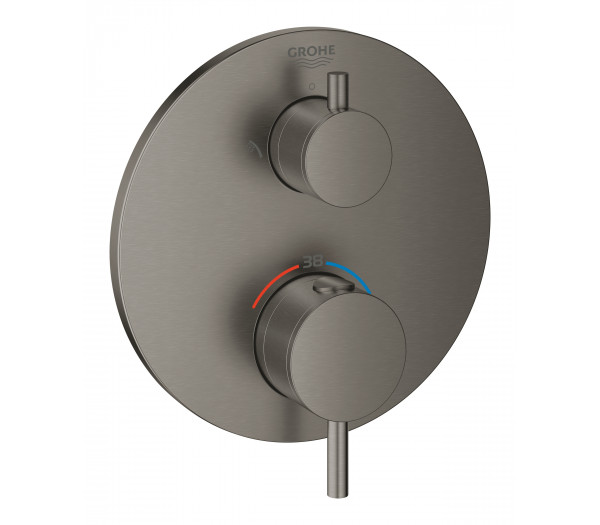 Внешняя часть термостата для душа GROHE Atrio на 2 потребителя, темный графит матовый 