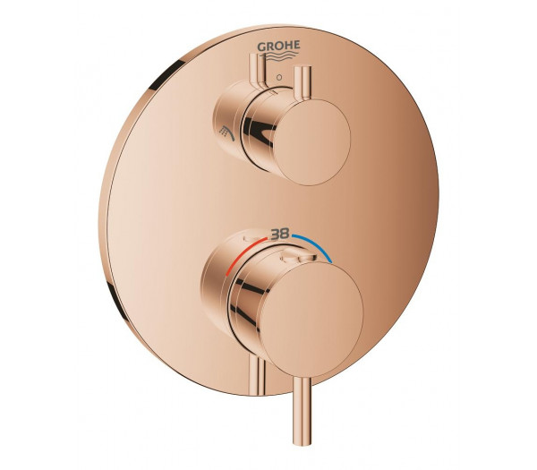 Внешняя часть термостата для душа GROHE Atrio на 2 потребителя, теплый закат глянец 
