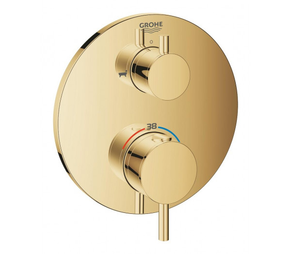 Внешняя часть термостата для ванны GROHE Atrio на 2 потребителя, холодный рассвет глянец 