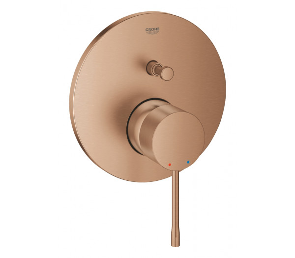 Внешняя часть смесителя для ванны GROHE Essence скрытого монтажа на 2 потребителя, круглая, теплый закат матовый 