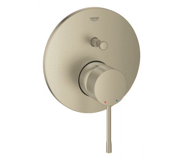 Внешняя часть смесителя для ванны GROHE Essence скрытого монтажа на 2 потребителя, круглая, никель матовый 