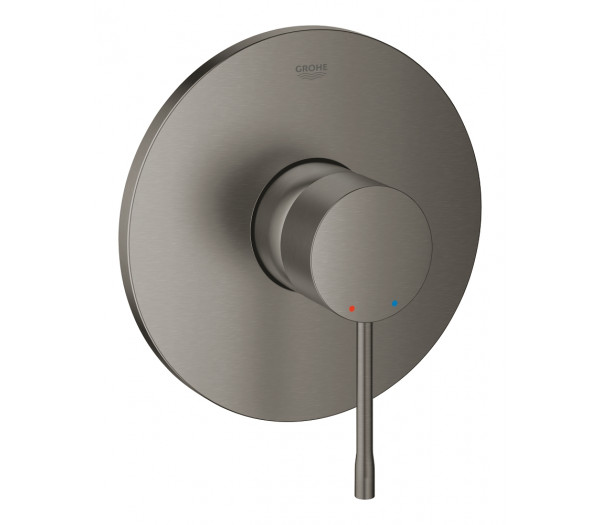 Внешняя часть смесителя для душа GROHE Essence скрытого монтажа, круглая, темный графит матовый 