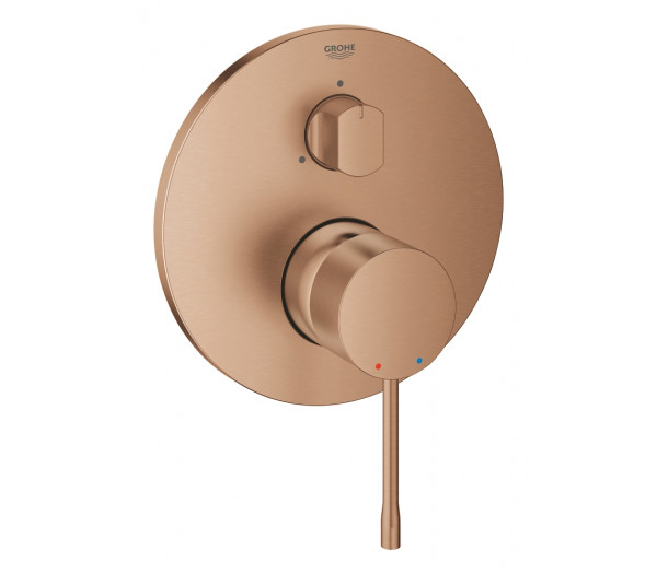 Внешняя часть смесителя для ванны GROHE Essence скрытого монтажа на 3 потребителя, круглая, теплый закат матовый 