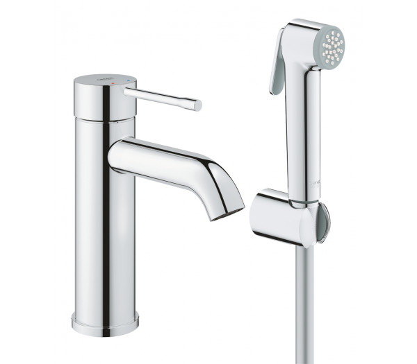 Смеситель для раковины GROHE Essence с гигиеническим душем, S-Size, хром 
