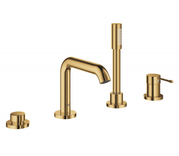 Смеситель для ванны GROHE Essence на 4 отверстия, на край ванны, холодный рассвет глянец 