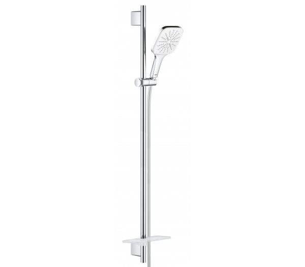 Душевой гарнитур GROHE Rainshower SmartActive 130 Cube, 3 вида струй, белая луна 
