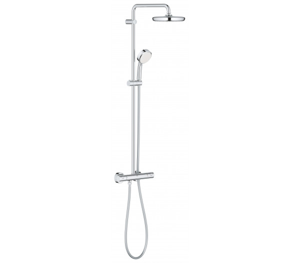 Душевая система с термостатом для настенного монтажа, GROHE Tempesta Cosmopolitan System 210, хром