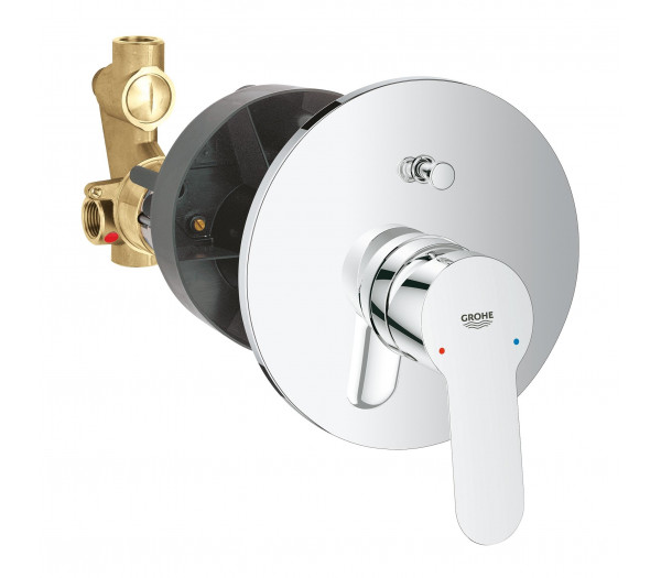 Смеситель для ванны GROHE BauEdge скрытого монтажа, в комплекте с монтажной частью, хром 