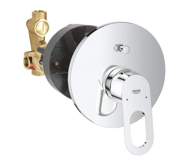 Смеситель для ванны GROHE BauLoop скрытого монтажа, в комплекте с монтажной частью, хром 