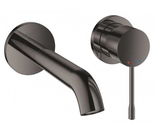 Внешняя часть смесителя для раковины GROHE Essence скрытого монтажа, на 2 отверстия, M-Size, темный графит глянец