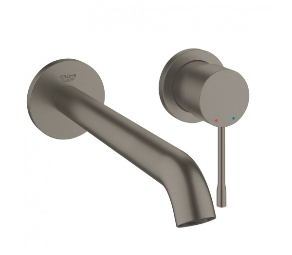 Внешняя часть смесителя для раковины GROHE Essence скрытого монтажа, на 2 отверстия, L-Size, темный графит матовый