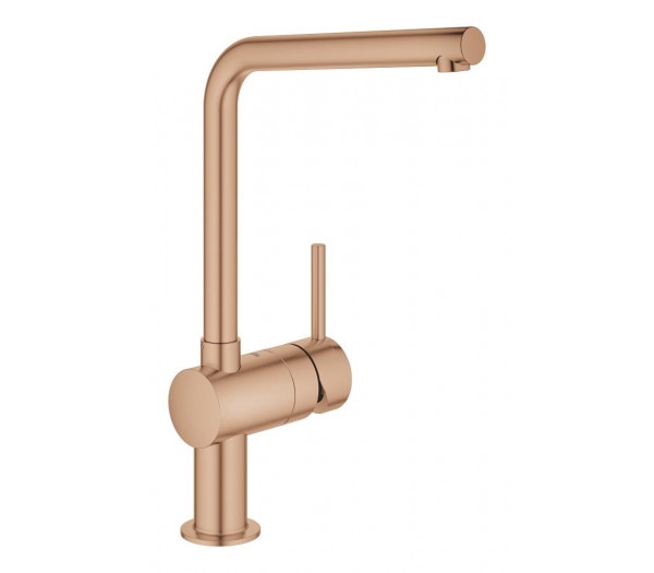 Смеситель для кухонной мойки GROHE Minta с поворотным L-изливом, теплый закат матовый (31375DL0)