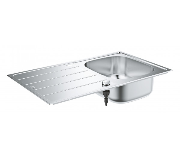 Мойка GROHE K200 45-S 86/50 1.0 с корзинчатым вентилем, нержавеющая сталь 