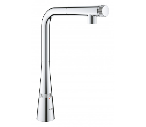 Смеситель для кухонной мойки GROHE Zedra SmartControl с вытяжным изливом, хром 
