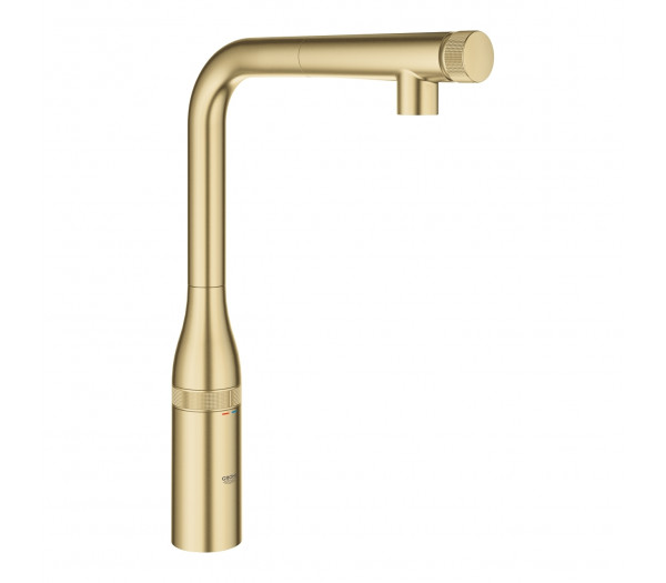 Смеситель для кухонной мойки GROHE Essence SmartControl с вытяжным изливом, холодный рассвет матовый (31615GN0)