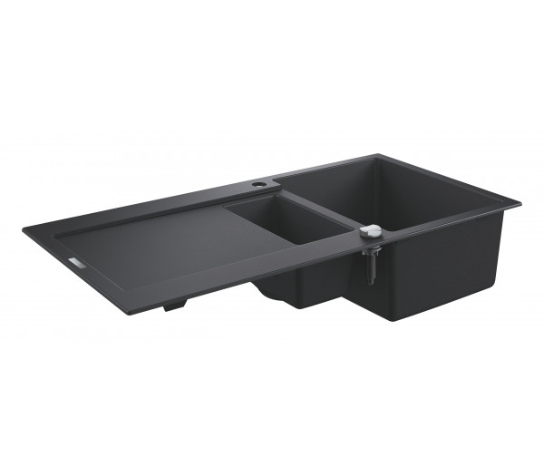 Мойка GROHE K500 с 1,5 чашей, 1000 x 500 мм, черный гранит 
