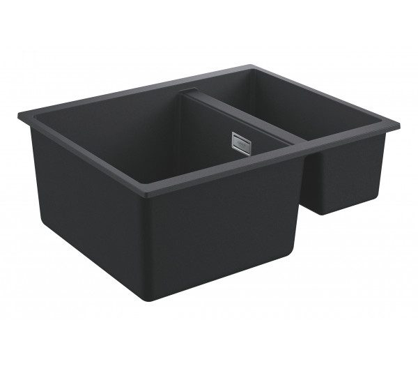 Мойка GROHE K500 с 1,5 чашей, 555 x 460 мм, черный гранит 