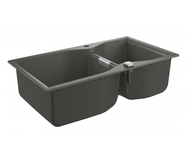 Мойка GROHE K700 с 2 чашами, 900 x 500 мм, серый гранит 