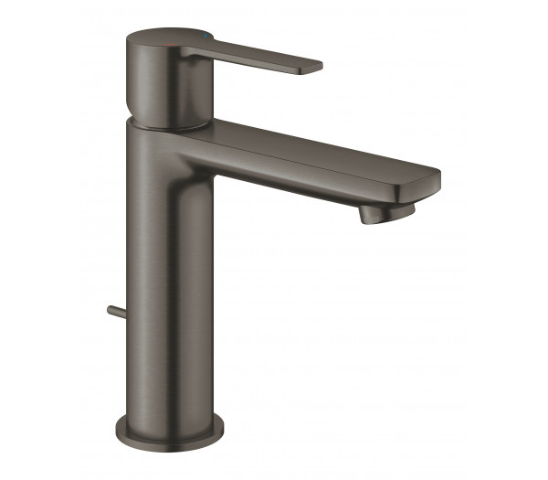 Смеситель для раковины GROHE Lineare с донным клапаном, S-Size, темный графит матовый 