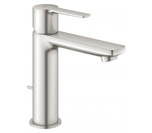 Смеситель для раковины GROHE Lineare с донным клапаном, суперсталь 