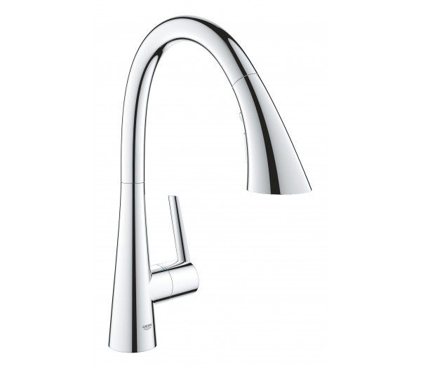 Смеситель для кухонной мойки GROHE Zedra с вытяжным душем 3jet, хром 