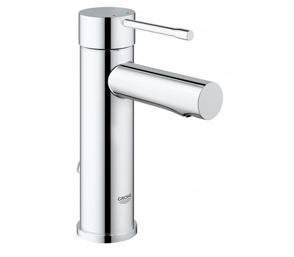 Смеситель для раковины GROHE Essence с цепочкой и низким изливом, хром 