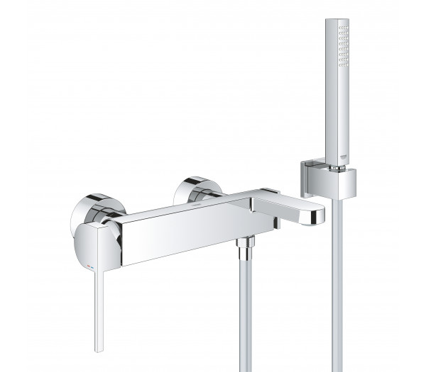 Смеситель для ванны GROHE Plus с душевым гарнитуром, хром 