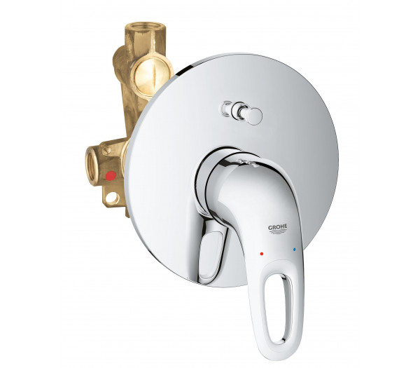 Смеситель для ванны GROHE Eurostyle скрытого монтажа, в комплекте с монтажной частью, хром 