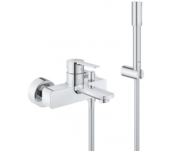 Смеситель для ванны GROHE Lineare с душевым гарнитуром, хром 