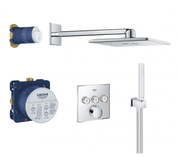 Набор для комплектации душа, GROHE SmartControl, с душевым гарнитуром и верхним душем, хром