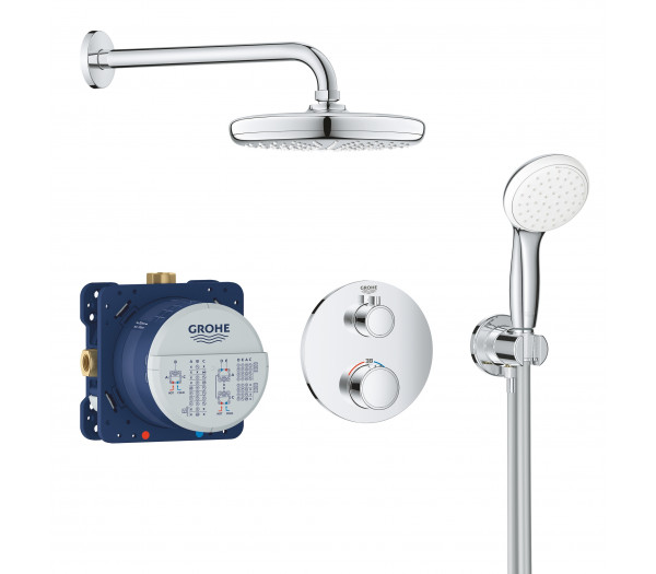 Набор для комплектации душа, с Tempesta 210, GROHE Grohtherm, хром