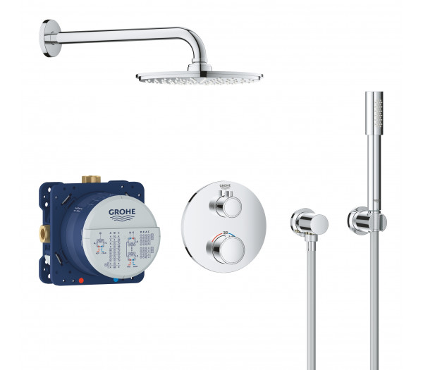 Набор для комплектации душа с Rainshower Cosmopolitan 210, GROHE Grohtherm, хром