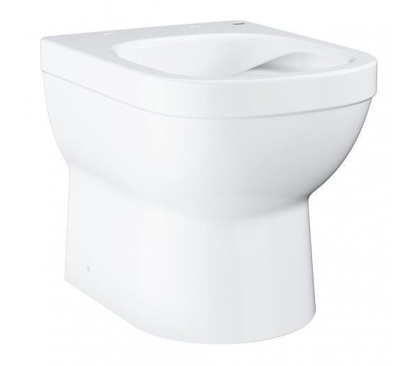 Унитаз напольный приставной безободковый GROHE Euro Ceramic с гигиеническим покрытием (без сиденья) альпин-белый 