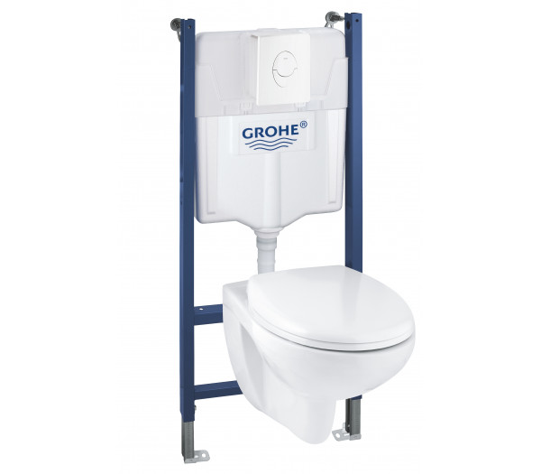 Система инсталляции GROHE Solido 4-в-1 для подвесного унитаза, хром 