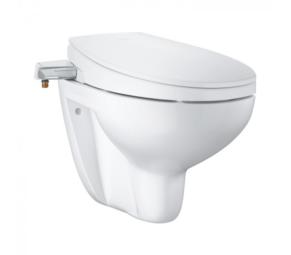 Комплект 2 в1 GROHE Bau: сиденье-биде, подвесной безободковый унитаз, альпин-белый 