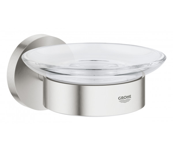 Мыльница GROHE Essentials с держателем, суперсталь 