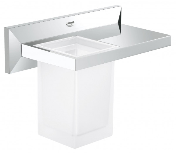 Стакан для зубных щеток с держателем и полочкой GROHE Allure Brilliant, хром 