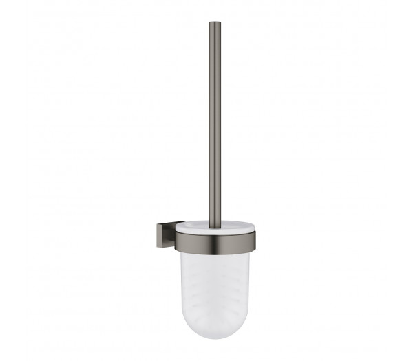 Туалетный "ёршик" в комплекте GROHE Essentials Cube, темный графит матовый 