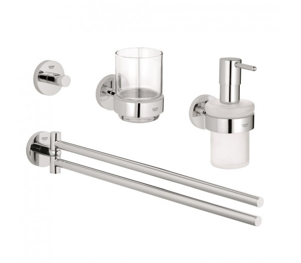 Набор аксессуаров GROHE Essentials New 4 в 1, хром 