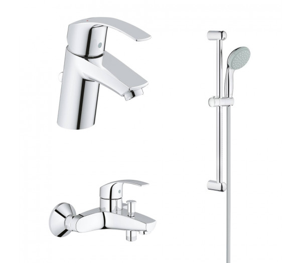Комплект смесителей для ванной комнаты GROHE Eurosmart с душевым гарнитуром, хром