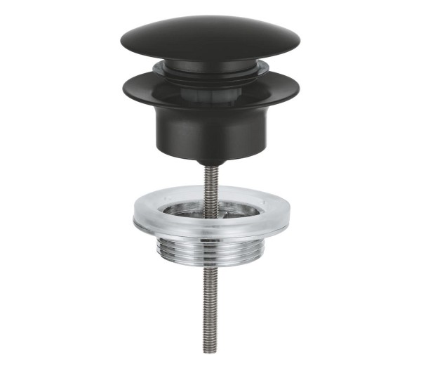 Донный клапан для раковины GROHE Push-Open, матовый черный