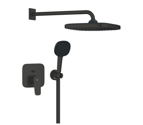 Душевая система GROHE Cubeo со смесителем для душа, черный матовый (1053362430)