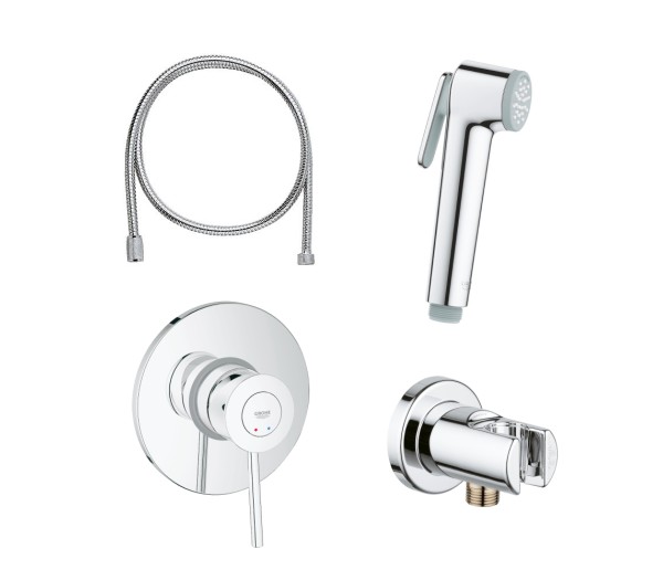 Набор для гигиенического душа GROHE BauClassic, хром (124434)