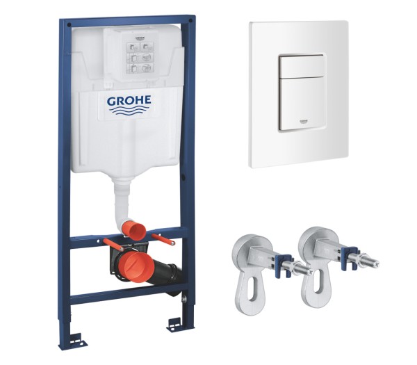 Комплект инсталляции для унитаза GROHE Rapid SL 3 в 1 с панелью смыва Skate Cosmopolitan, альпин-белый